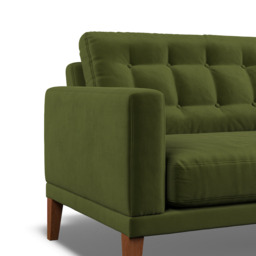 Fitzroy Loveseat In Vine Eco Velvet by Atkin And Thyme, H86 x W126 x D100 cm - thumbnail 3
