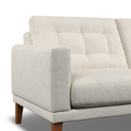 Fitzroy 3-Seat Sofa In Ivory Boucle by Atkin And Thyme, H86 x W196 x D100 cm - thumbnail 4