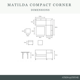 Matilda Compact Corner Lounge Dining Set by Atkin And Thyme - thumbnail 4