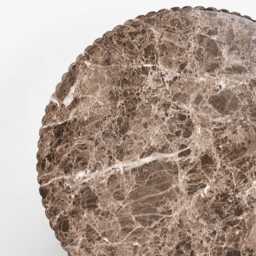 Maru Stool / Side Table - Brown Marble Finish by Atkin And Thyme - thumbnail 3
