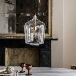 Esther Glass Pendant Light by Atkin And Thyme, H38 x W28 x D28 cm - thumbnail 5