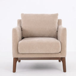 Barnaby Armchair in Mushroom Velvet by Atkin And Thyme, H79.5 x W72 x D89 cm - thumbnail 5