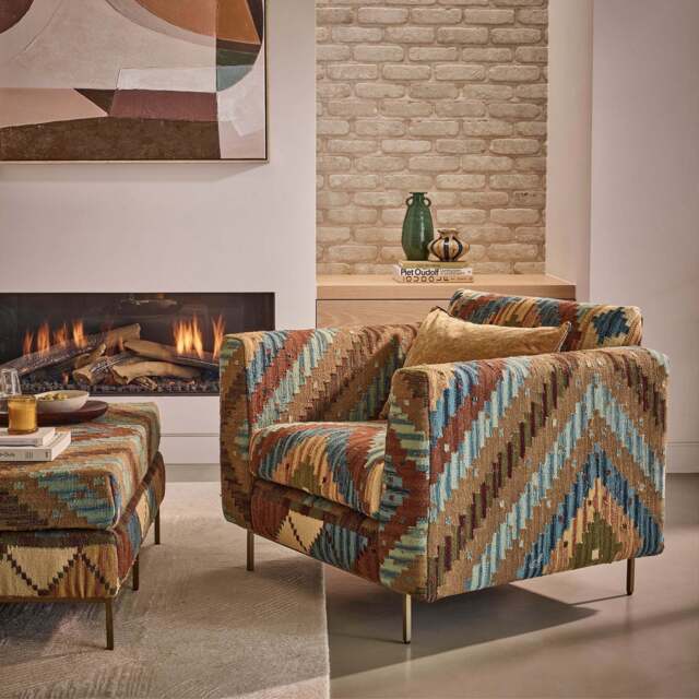 Jaipur Armchair in Kilim