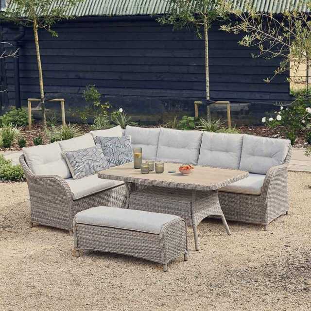 Karla Rattan Rectangular Lounge Dining Set by Atkin And Thyme - image 1