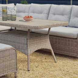 Karla Rattan Rectangular Lounge Dining Set by Atkin And Thyme - thumbnail 5