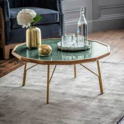 Jade Marble Coffee Table by Atkin And Thyme, W81 x D82 xH35cm