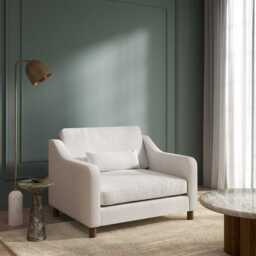 Hampton Loveseat In Ivory Boucle