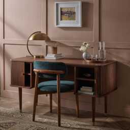 Byron Desk Walnut by Atkin And Thyme, H75 x W140 x D60 cm - thumbnail 2