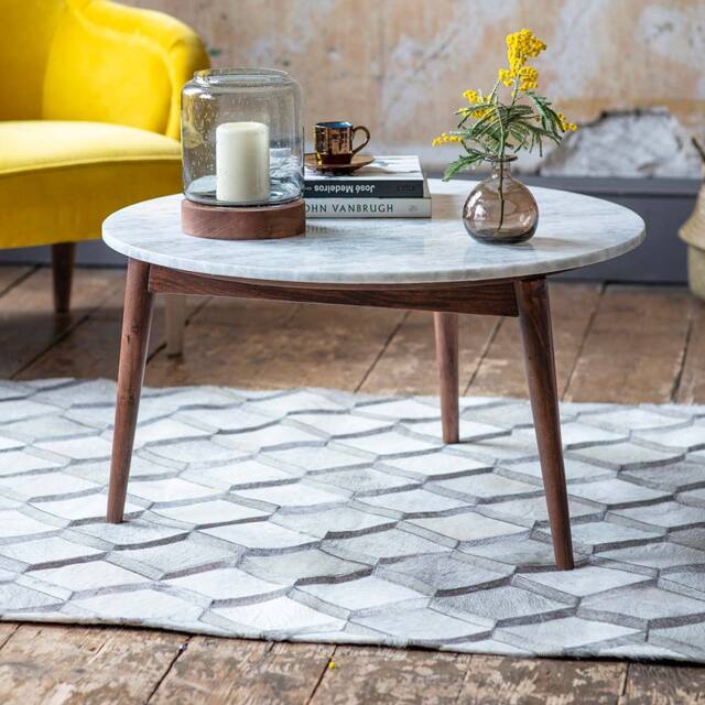 Deco Marble Coffee Table by Atkin And Thyme, W80 x D80 x H40cm - image 1