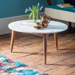 Deco Marble Coffee Table by Atkin And Thyme, W80 x D80 x H40cm - thumbnail 3
