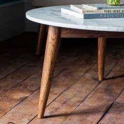 Deco Marble Coffee Table by Atkin And Thyme, W80 x D80 x H40cm - thumbnail 2