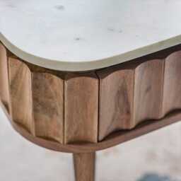 Flute Marble Coffee Table by Atkin And Thyme, W98 x D61 x H46 cm - thumbnail 3