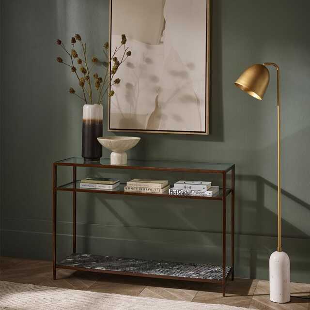 Flint Granite Console Table by Atkin And Thyme, H81 x W120 x D38 cm - image 1
