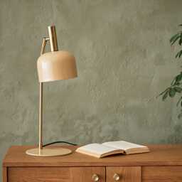 Emma Table Lamp In Latte by Atkin And Thyme, H56 x W19.5 x D20 cm - thumbnail 3
