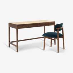 Mirabelle Travertine Desk by Atkin And Thyme, H76 x W140 x D60 cm - thumbnail 3