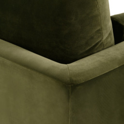 Audrey Exposed Wood Frame Armchair in Green Velvet by Atkin And Thyme - thumbnail 4