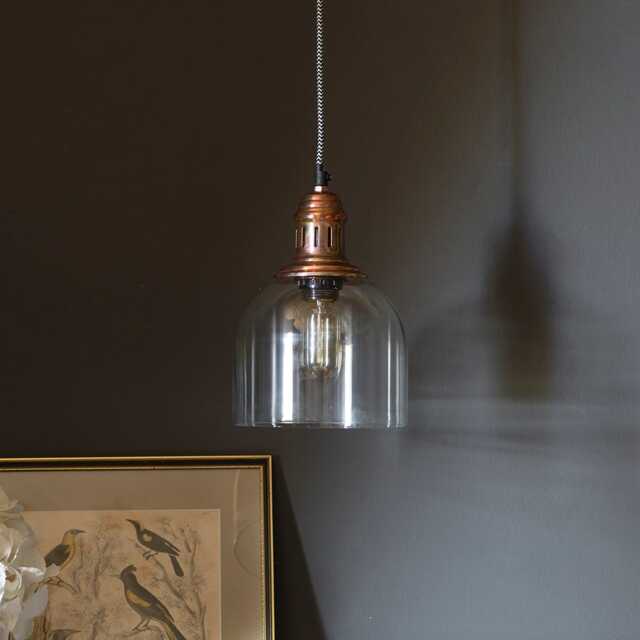 Whitechapel Ceiling Pendant in Burnished Copper by Atkin And Thyme, Dia.18cm x H16cm - image 1