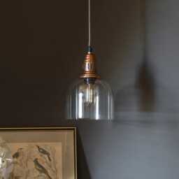 Whitechapel Ceiling Pendant in Burnished Copper by Atkin And Thyme, Dia.18cm x H16cm - thumbnail 1