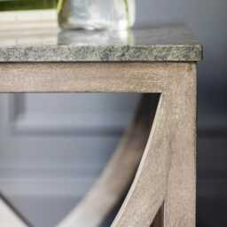 Lily Marble Top Side Table by Atkin And Thyme, W51 x D51 x H55cm - thumbnail 2