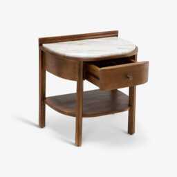 Queenie Marble  Bedside Table by Atkin And Thyme, H57 x W55 x D40cm - thumbnail 3