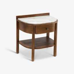Queenie Marble  Bedside Table by Atkin And Thyme, H57 x W55 x D40cm - thumbnail 5