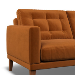 Fitzroy 3-Seat Sofa In Burnt Eco Velvet by Atkin And Thyme - thumbnail 4