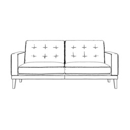 Fitzroy 3-Seat Sofa In Burnt Eco Velvet by Atkin And Thyme - thumbnail 3