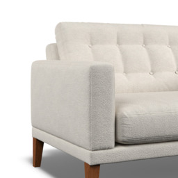 Fitzroy Loveseat In Ivory Boucle by Atkin And Thyme, H86 x W126 x D100 cm - thumbnail 3