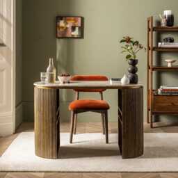 Layla Dining Chair In Rust Velvet by Atkin And Thyme, H79 x W49 x D52.5 cm, Seat Height 48cm - thumbnail 3