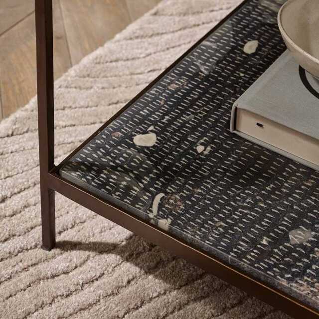 Flint Granite Side Table by Atkin And Thyme, H56.3 x W45 x D45 cm - image 1
