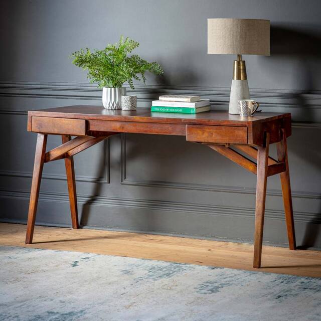 Stanley Writing Desk by Atkin And Thyme, W140 (surface width) x D60 x H76cm - Oustide leg to outside leg 145cm - image 1