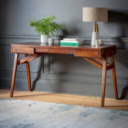 Stanley Writing Desk by Atkin And Thyme, W140 (surface width) x D60 x H76cm - Oustide leg to outside leg 145cm - thumbnail 1