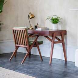 Stanley Writing Desk by Atkin And Thyme, W140 (surface width) x D60 x H76cm - Oustide leg to outside leg 145cm - thumbnail 2