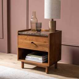 Brera Marble Bedside Table