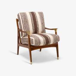 Levi Armchair In Striped Rug by Atkin And Thyme, H91 x W76 x D74 cm - thumbnail 4
