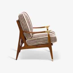 Levi Armchair In Striped Rug by Atkin And Thyme, H91 x W76 x D74 cm - thumbnail 5