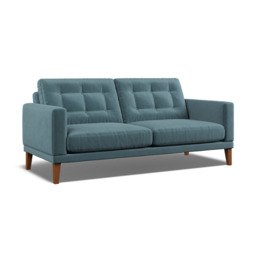 Fitzroy 3-Seat Sofa In Airforce Eco Velvet by Atkin And Thyme - thumbnail 1