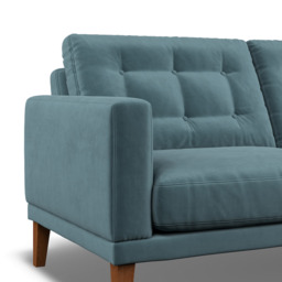 Fitzroy 3-Seat Sofa In Airforce Eco Velvet by Atkin And Thyme - thumbnail 4