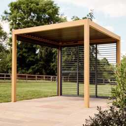 Savannah Pergola with Lights 3m x 3m Oak