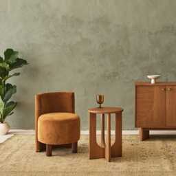 Wesley Occasional Chair In Mustard Velvet by Atkin And Thyme, H69 x W49 x D55 cm, Seat Height 45cm - thumbnail 5