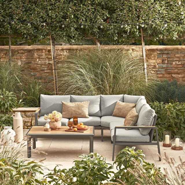 Savannah Rope Corner Sofa Lounge Set - Oak by Atkin And Thyme - image 1