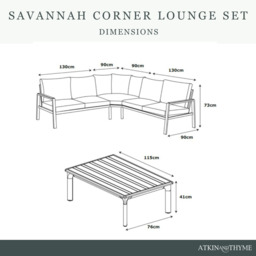 Savannah Rope Corner Sofa Lounge Set - Oak by Atkin And Thyme - thumbnail 4