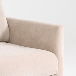 Barnaby 3 Seat Sofa in Mushroom Velvet by Atkin And Thyme - thumbnail 3