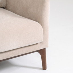 Barnaby 3 Seat Sofa in Mushroom Velvet by Atkin And Thyme - thumbnail 5