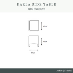 Karla Rattan Side Table by Atkin And Thyme, H49 x W46.5 x D46.5 cm - thumbnail 3