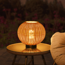 Orta Rechargeable Rattan Table Lamp