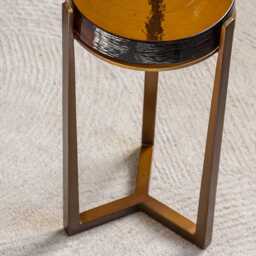 Molten Side Table In Amber - Tall by Atkin And Thyme - thumbnail 2