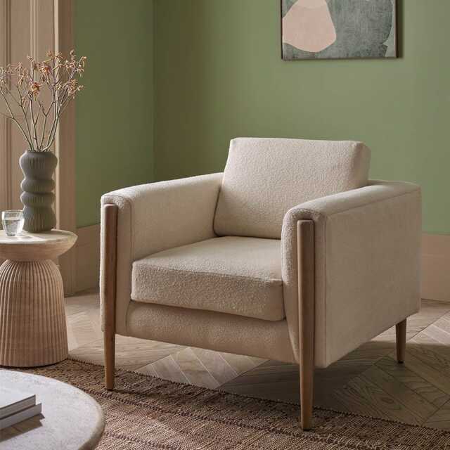 Lexington Armchair in Linen Mix by Atkin And Thyme, H76 x W84 x D88 cm, Seat Height 45 cm - image 1