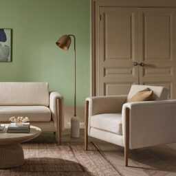 Lexington Armchair in Linen Mix by Atkin And Thyme, H76 x W84 x D88 cm, Seat Height 45 cm - thumbnail 2