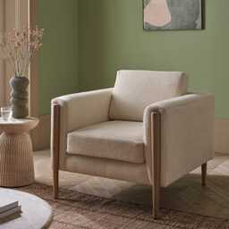 Lexington Armchair in Linen Mix by Atkin And Thyme, H76 x W84 x D88 cm, Seat Height 45 cm - thumbnail 1